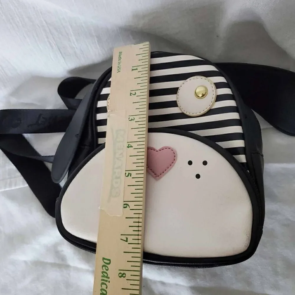 Betsey Johnson Dog Puppy Faux Leather Mini Backpack Bag Floppy Ears